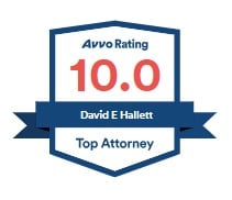 Avvo Rating 10.0 | David E Hallett | Top Attorney